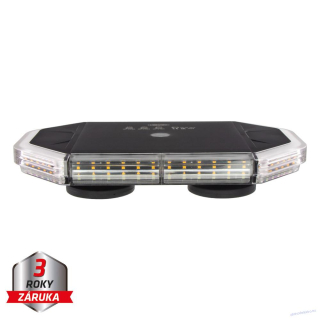 LED rampa 280mm, oranžovo bílá, magnet 10-30V, ECE R65
